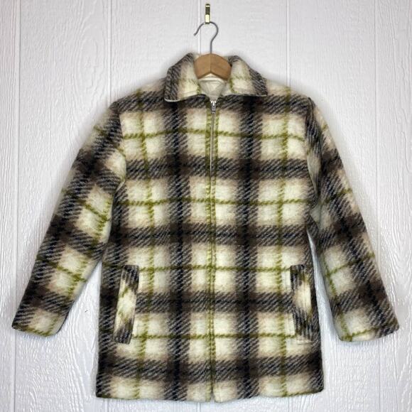 WILFRED FREE ARITZIA "Lyon" Plaid Wool Zipper Shacket US 1/SMALL - Picture 4 of 10